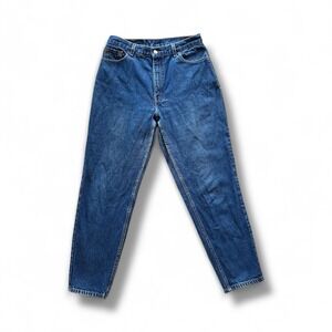 VTG Levi's 550 Women's 12M Relaxed Fit Tapered Leg Jeans Made USA 31x30 Blue Y2K